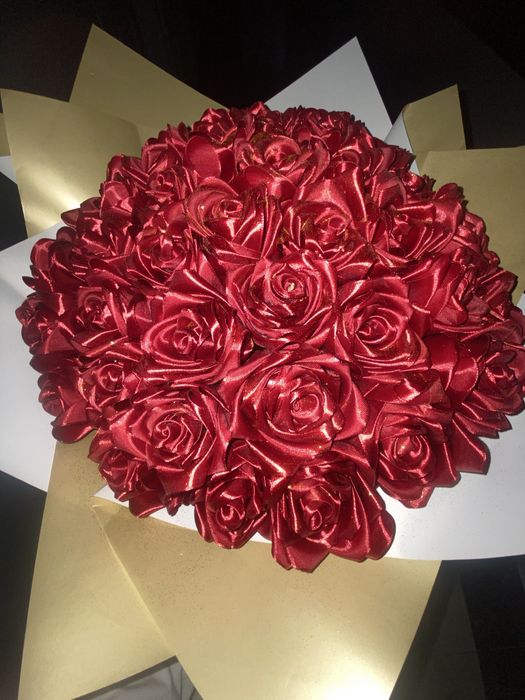 букеты из ленты ручная работа