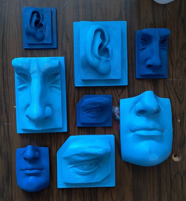 Нос, ухо, око и уста на Давид от Микеланджело