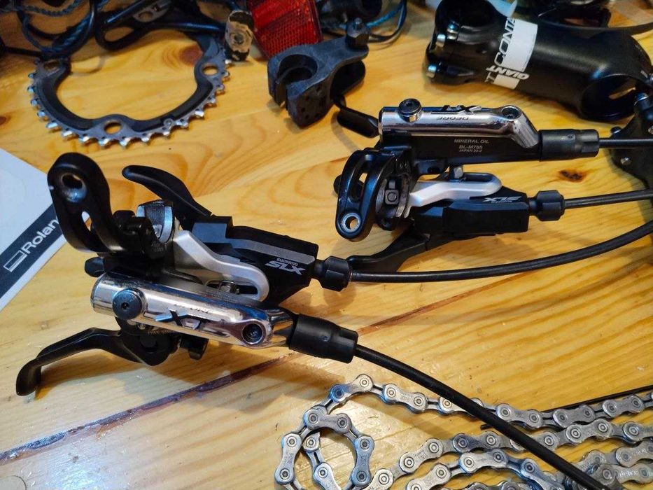 Продам тормоза Shimano XT и манетки Shimano SLX I Spec B