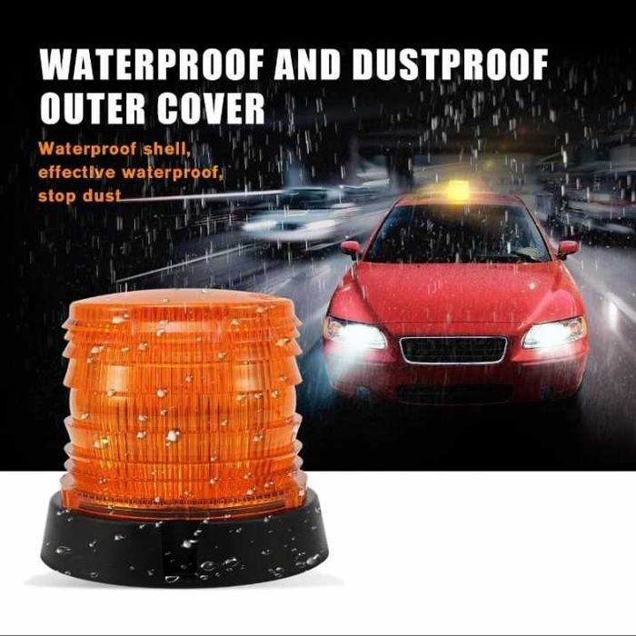 ПРОМОЦИЯ 60 LED Лед Сигнална Лампа Аварийна Маяк Буркан 12V 24V Mагнит