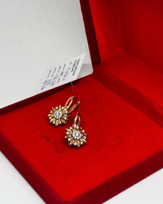 Золотые серьги 585 пробы