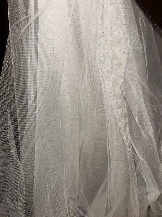 Rochie de mireasa tip printesa 2 in 1 lunga si midi, cu voal