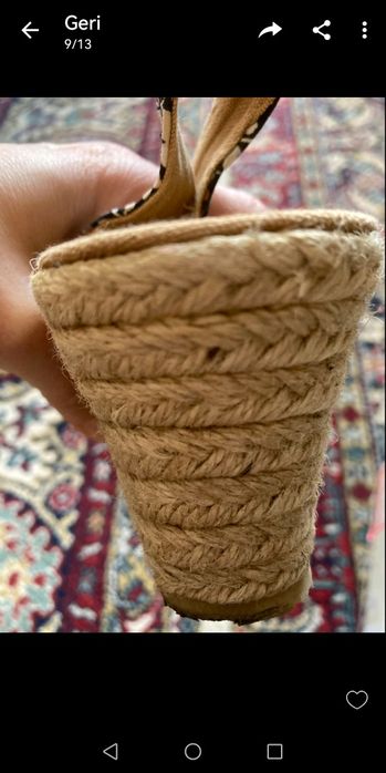 Хубави летни обувки на платформа-Еспадрили