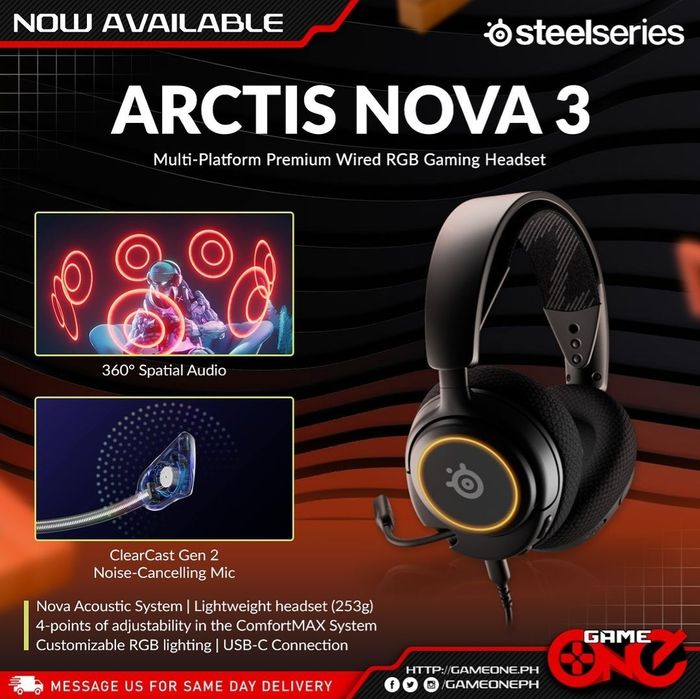 Steelseries Arctis Nova 3 RGB Проводные Наушники/Гарнитура