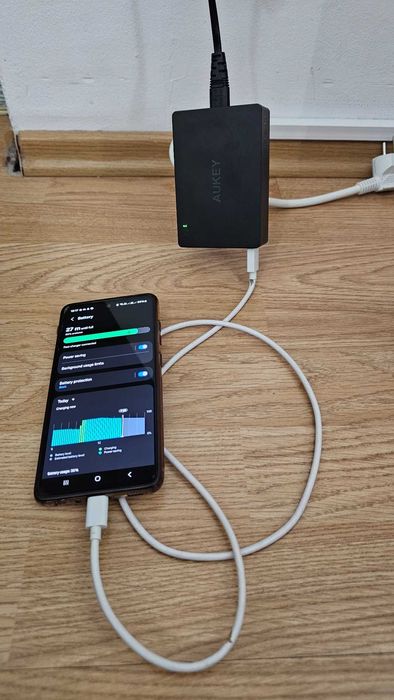 Aukey Încărcător Fără Cablu cu 6 Porturi USB-A 60W Quick Charge 3.0 Negru