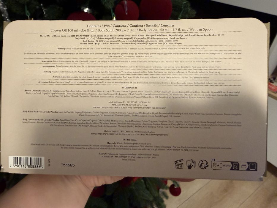 Set cadou Sabon paciuli-vanilie-lavanda sigilat