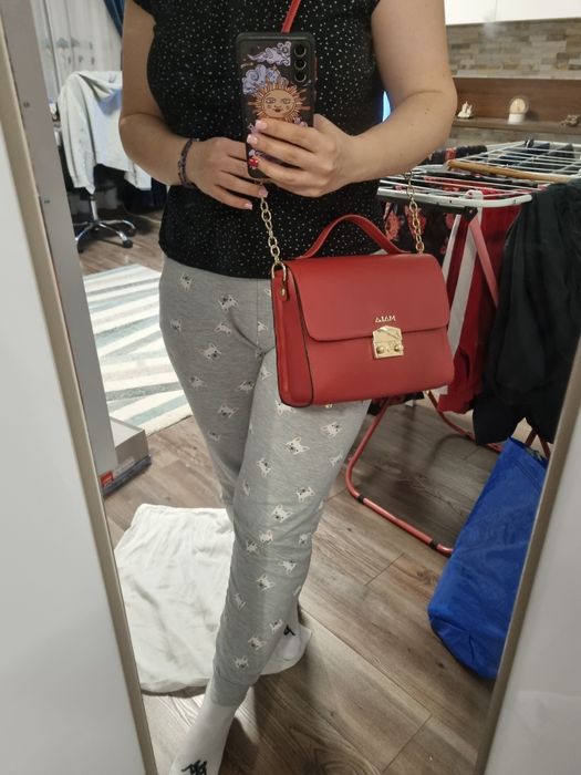 Geanta piele rosie
