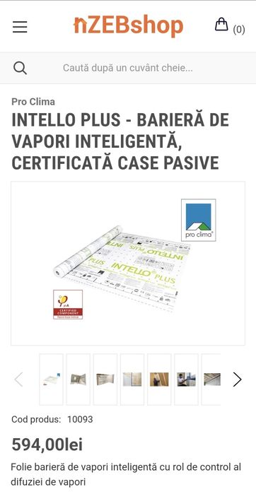 Folie bariera vapori Intello Plus 8m liniari