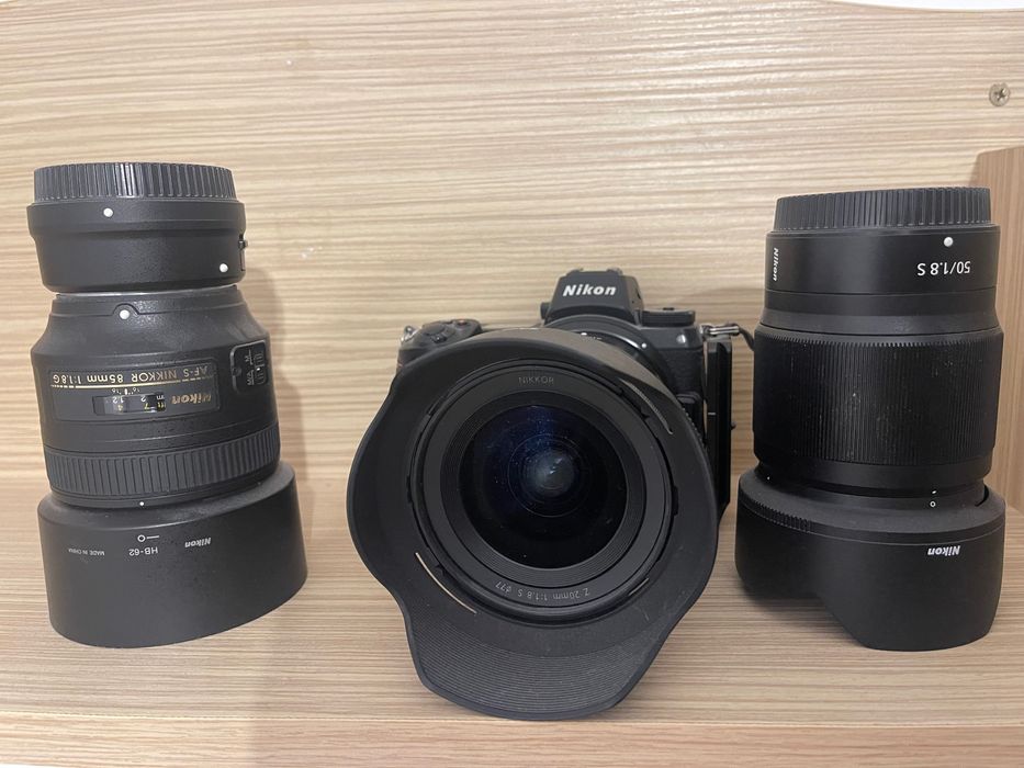 Nikon Z7 + Nikon Z 50mm f/1.8 S + Nikon Z 20mm f/1.8 S + Nikon 85mm f/1.8G + Adaptor FTZ