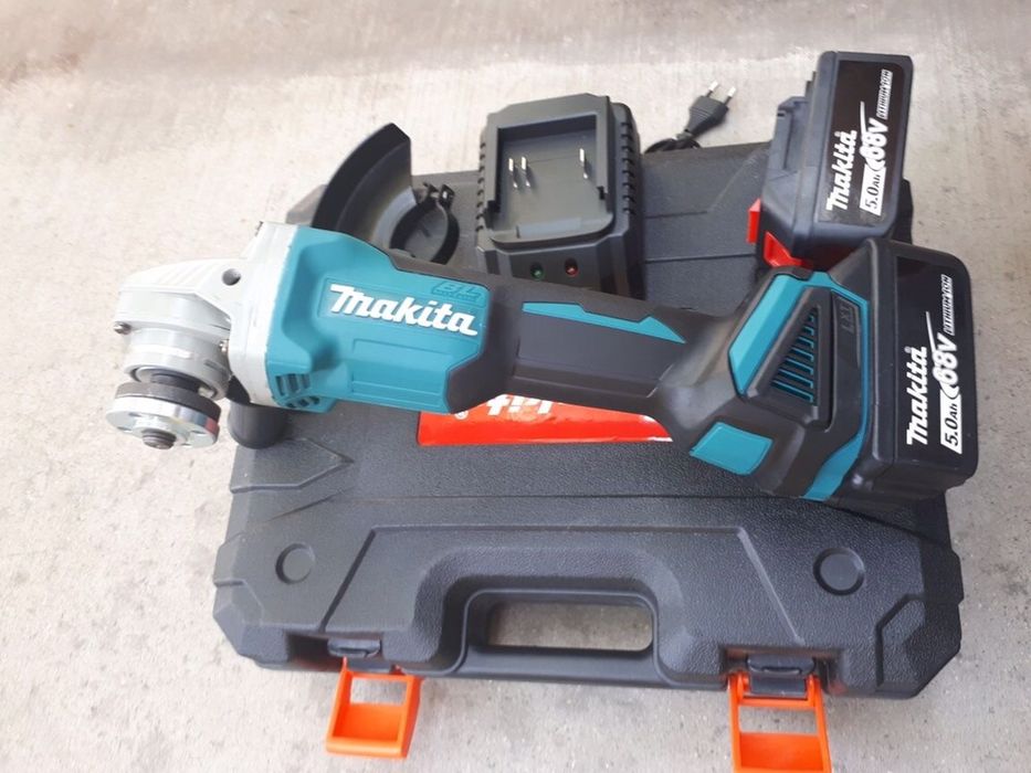 Нов Професионален Акумулаторен Ъглошлайф Makita 125мм 5ah Макита Флекс