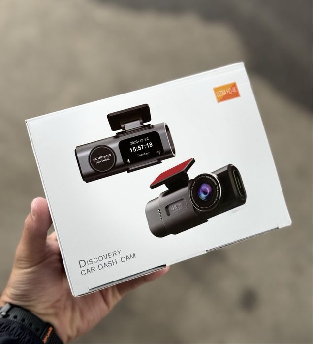 Videoregistrator compact dash cam Discovery 4K 2Cam Wifi|Original New!