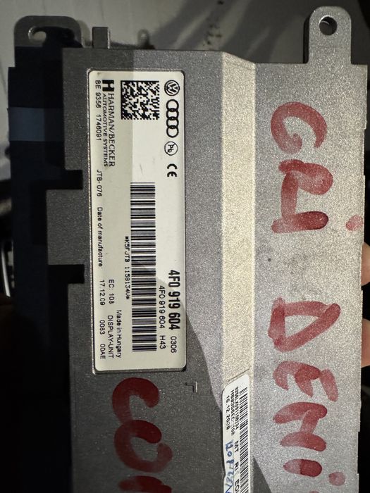 Display harman / becker 8t0919604 8r0919604 4f0919604 audi a4 b8 b8.5