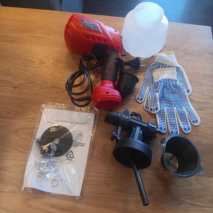 НОВ! Електрически пистолет за боядисване 700W, 1200 мл, 4 медни дюзи