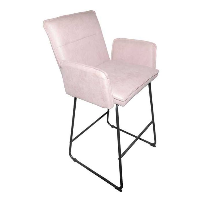 Бар стол, Essential, Сив, Антрацит, Розов, Текстил, 57х64.5х107см.