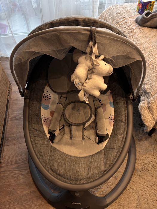 Електрическа люлка Cangaroo - iSwing, тъмносива