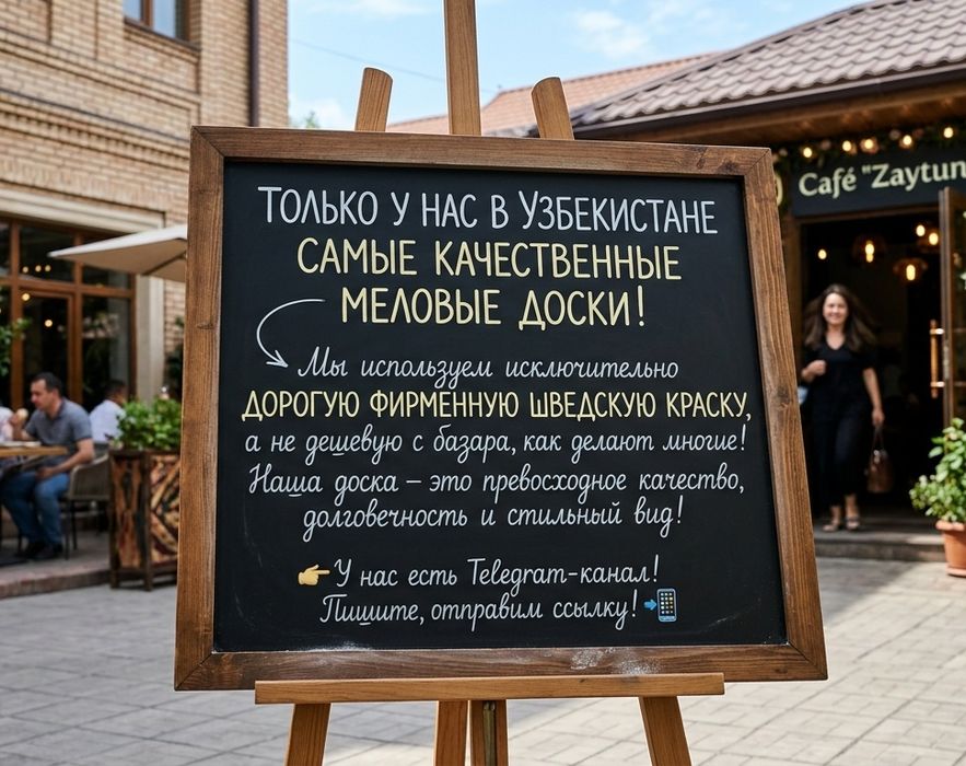 Меловые доски двухсторонний штендер, Россия