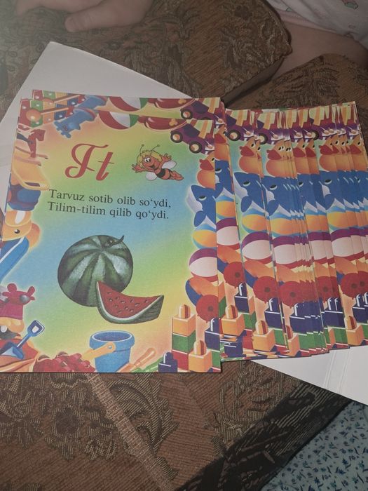 Алфавит с картинками  на узбекском языке