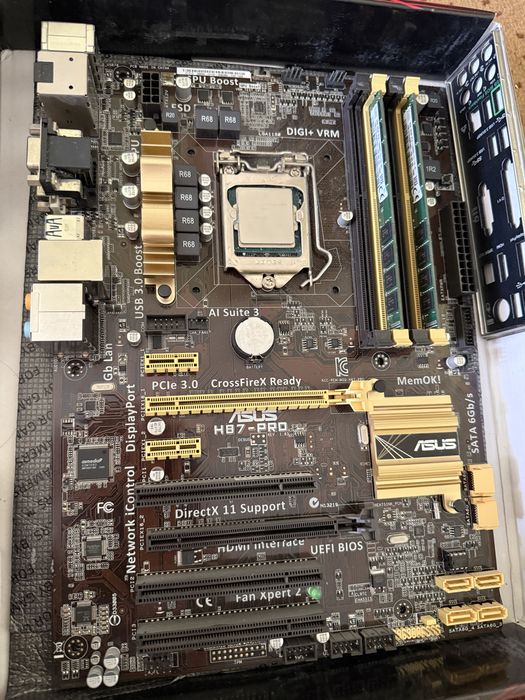 Xeon e3 1240 v3,  16gb RAM,  asus a87-pro