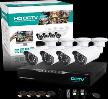 Чисто нов комплект 4 камери за вътрешно / външно видео наблюдение