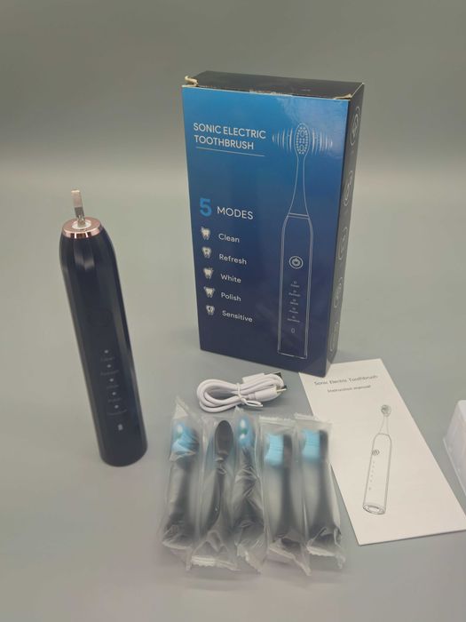 Sonic Electric Toothbrush звукова четка с 5 режима, 5 глави и USB зареждане