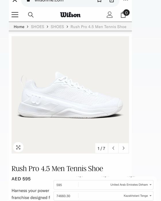 Теннисные кроссовки Wilson Rush Pro 4.5
