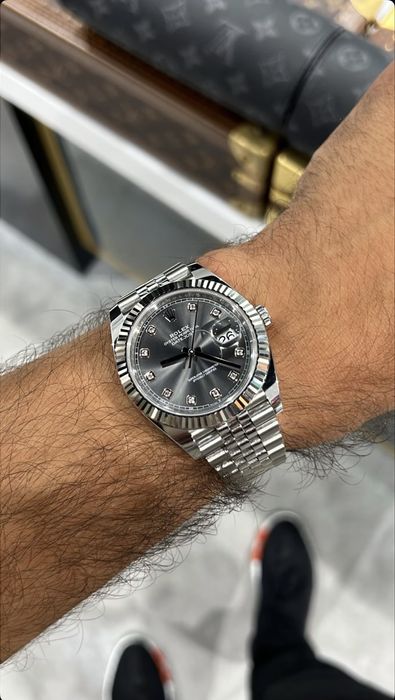 Rolex Date-Just Diamond 41 Rhodium Dial ETA 3235