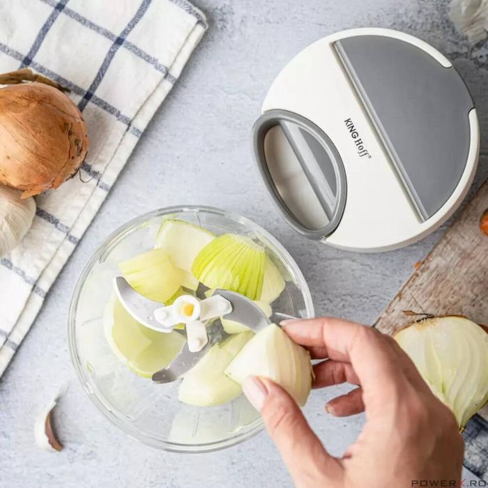 Dispozitiv pentru tocat legume si fructe, alb, diametru 12,5 cm,