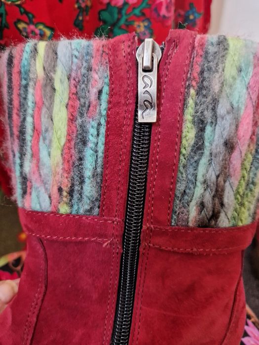 Botine Ghete Ara piele intoarsa rosi masura 39 dama