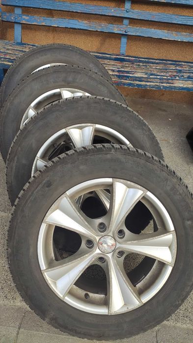 Продавам 4 алуминиеви джанти MMS Cama-HS 16" + гуми Dunlop Winter Sport 5 215/60/16