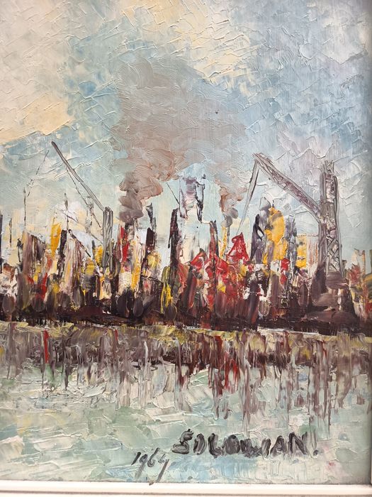 Tablou/Lucrare deosebita Scena Marina Pictat Și Semnat