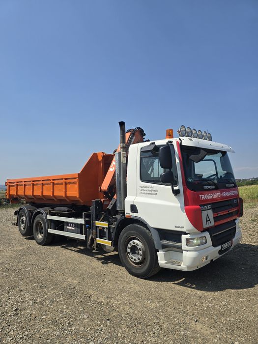 DAF  Abrollkipper cu macara basculabil