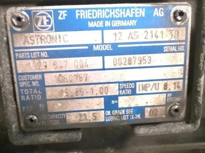 Cutie de viteze ZF Astronic 12AS2140 IT DAF XF95 - Piese de schimb DAF