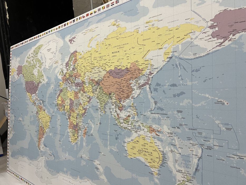 Карта мира настенная  Для дома и офиса