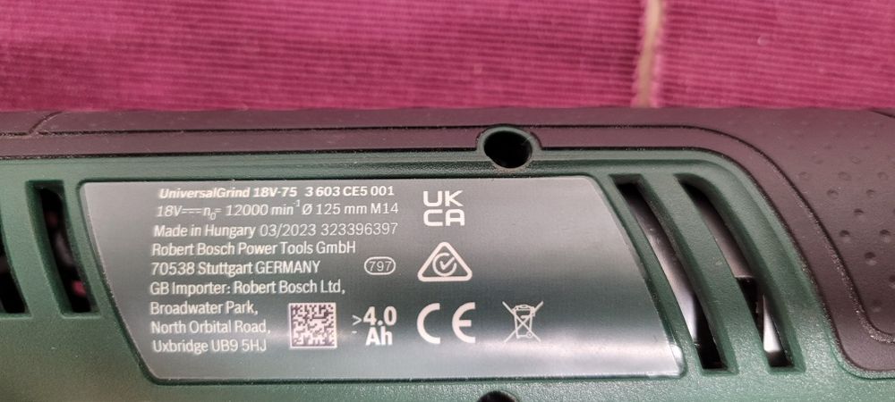 Polizor unghiular pe acumulator Bosch AdvancedGrind 06033E5100, 18V