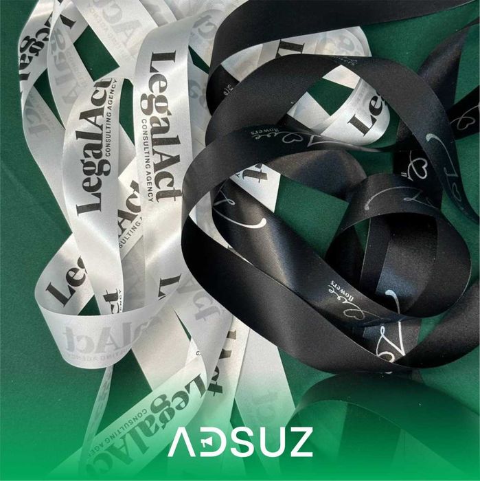 satin lenta sizning logoyingiz bilan