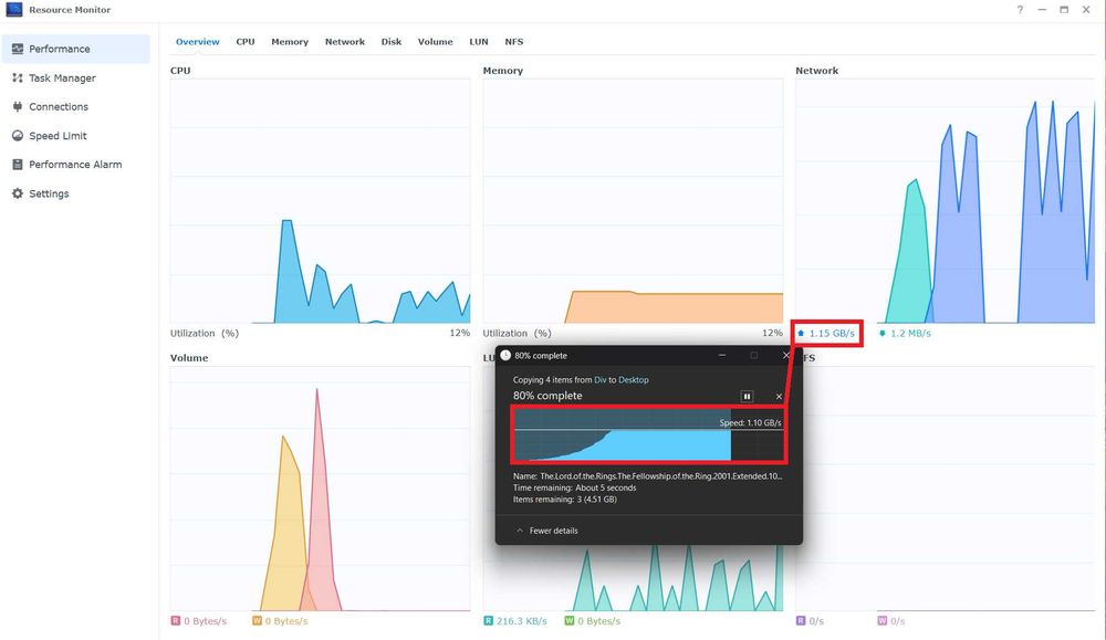 NAS Synology DS1621+, 32Gb Ram, 60TB WD Red Plus, SSD Cache, 10GbE