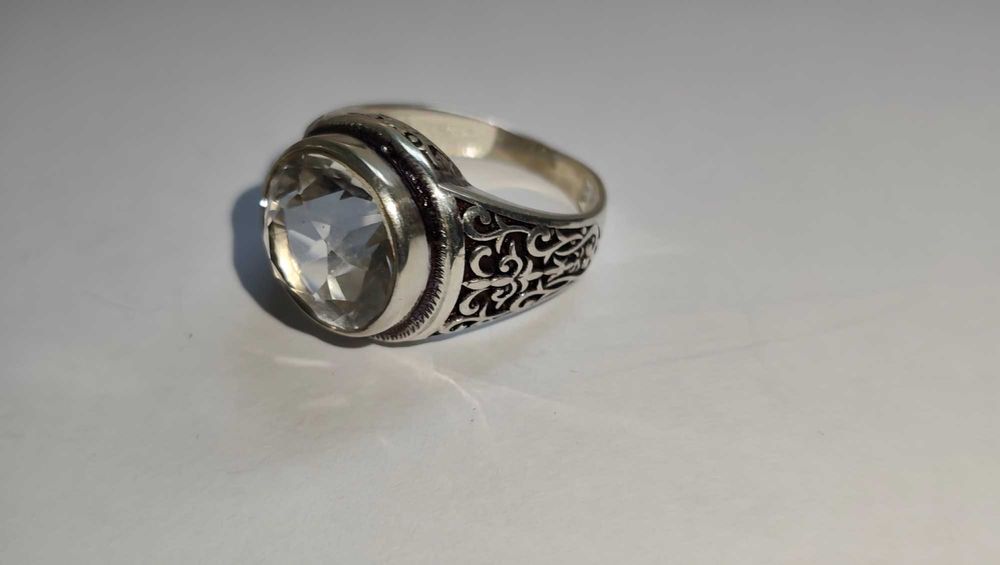 Кольцо серебряное с камнем ГОРНЫЙ ХРУСТАЛЬ