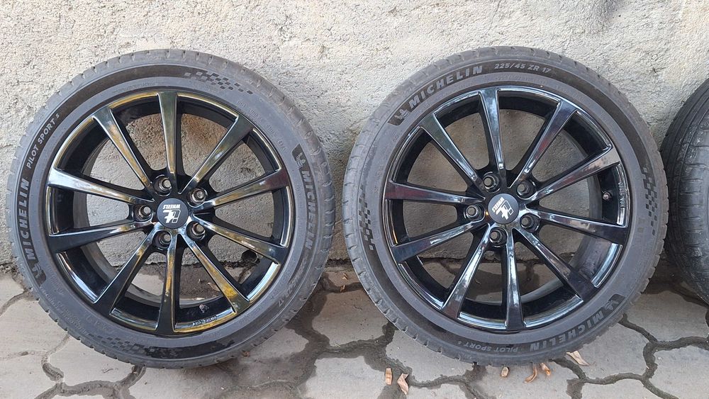 Set Jante itWheels Alice 17" 5x114.3 ET40 + Anvelope Michelin Pilot Sport 225/45 R17 DOT 2024 (Impecabile)