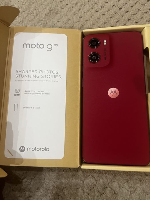 Motorola moto g05, 256GB, 8GB RAM, 5200 mAh, Plum Red