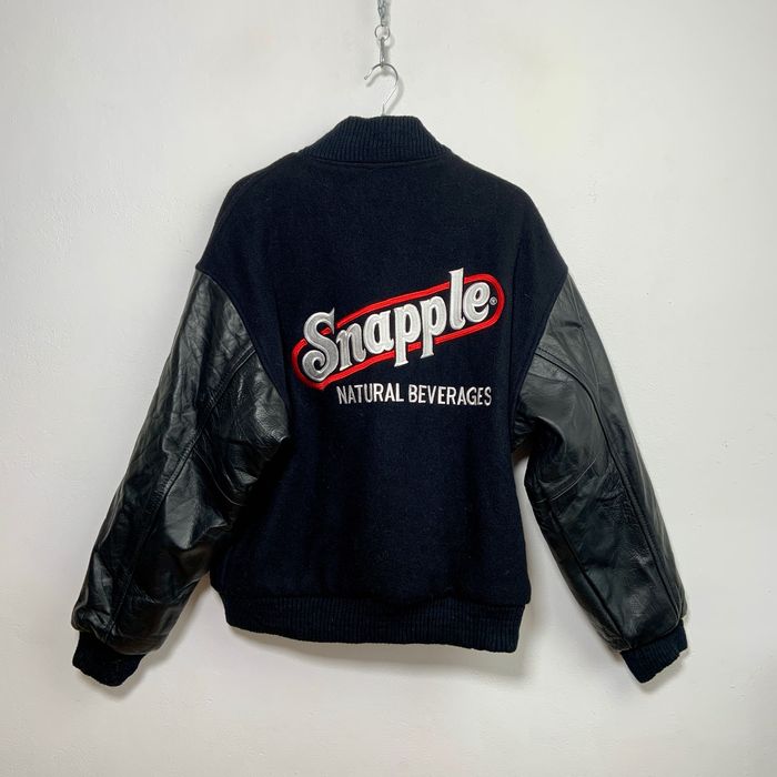 Geacă Vintage Varsity Bomber Made in Jamaica piele USA marime L