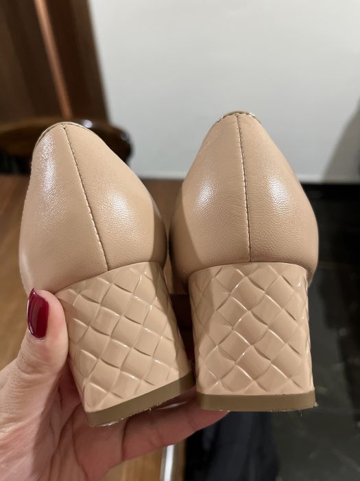 Pantofi piele naturală-roz pudrat-DESKA