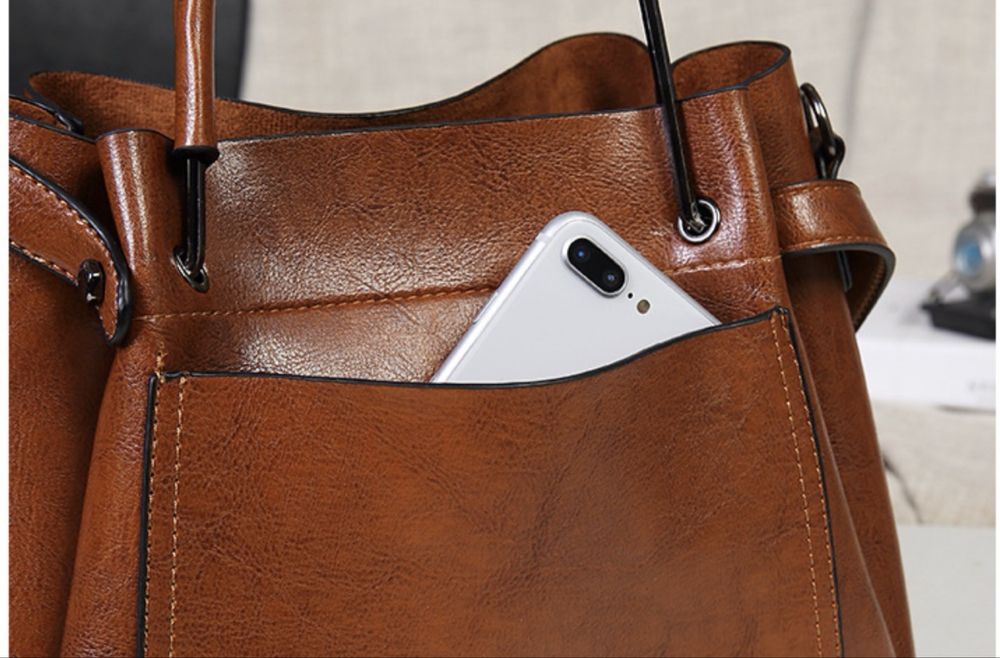 Сумка кросс боди кожа черная