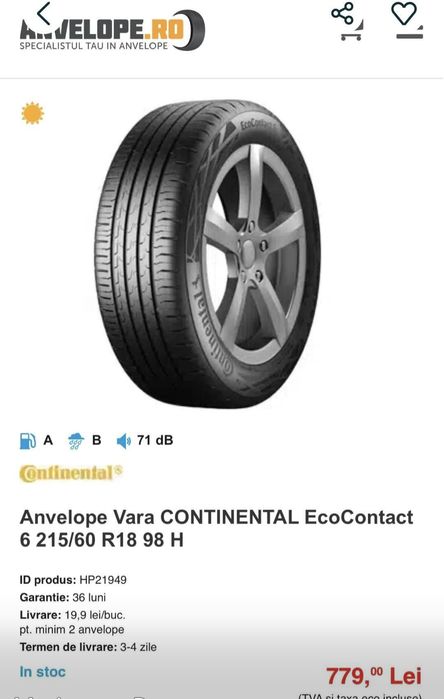 Anvelope cauciucuri vara Continental 215 60 18