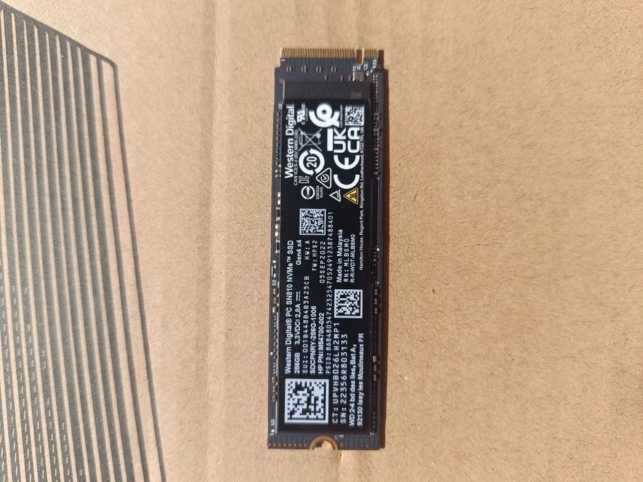 Ssd nvme western digital 256 GB