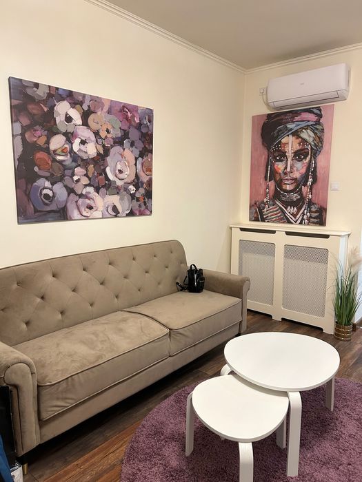 Canapea extensibila 3 locuri catifea bej