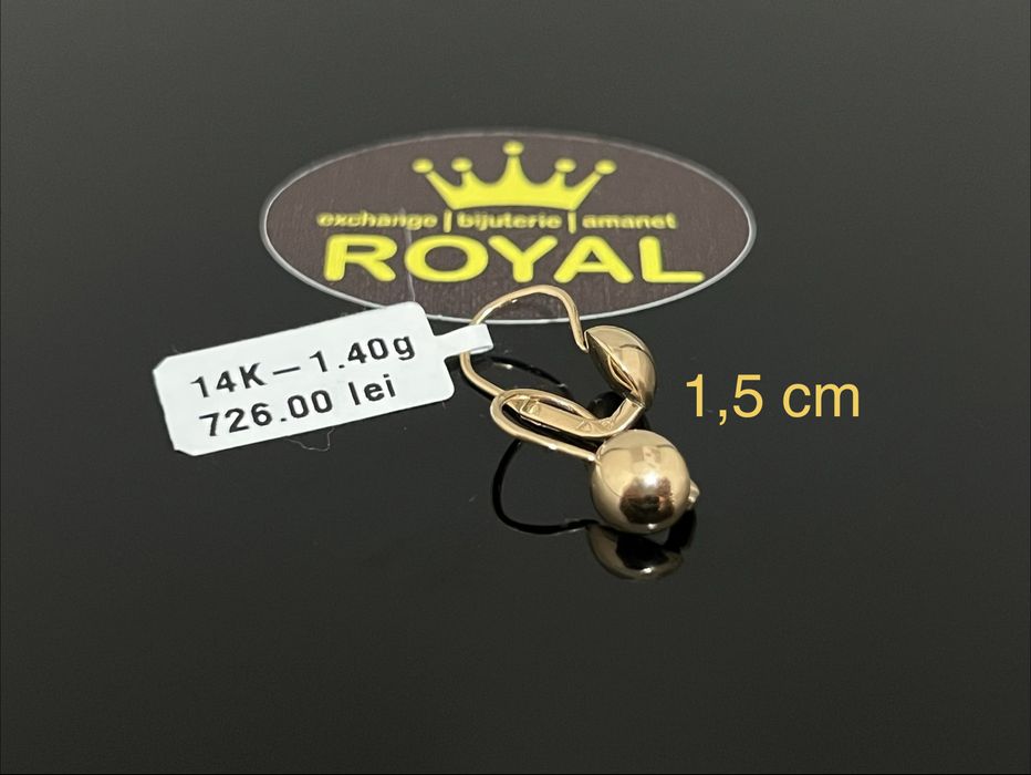 Bijuteria Royal CB : Cercei dama aur 14K 585 1,40 grame