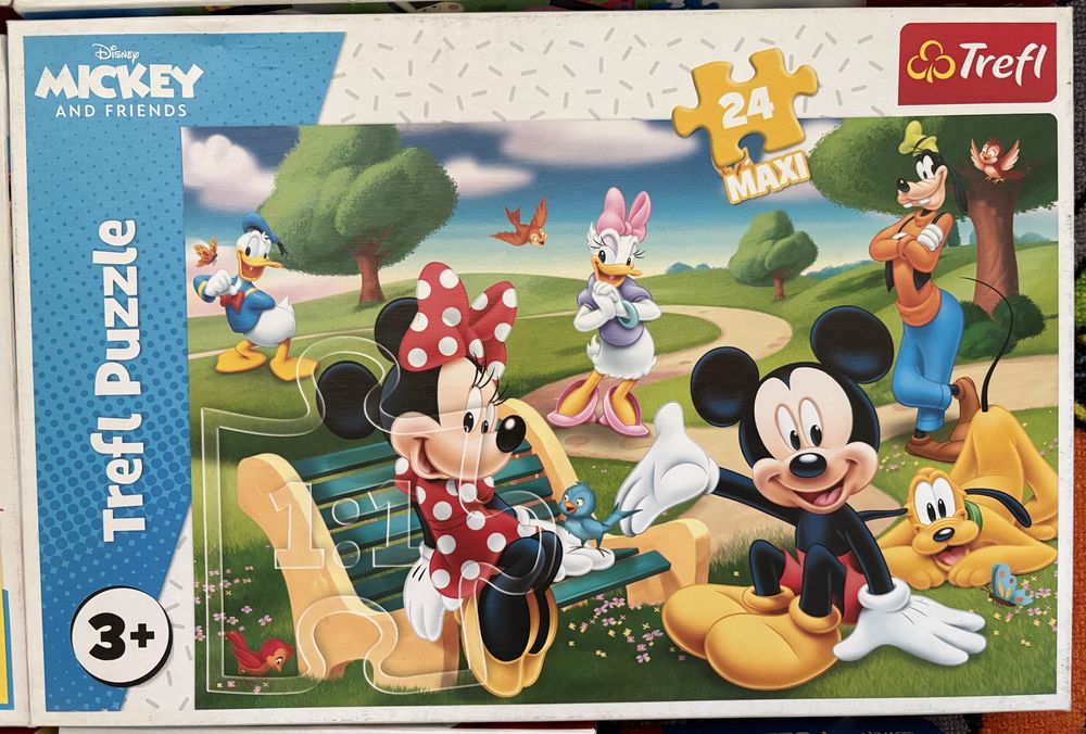 Puzzle Trefl 24 piese Maxi / 40 - 60 piese, Paw Patrol / Baby Shark / Maja / Peppa Pig / Mickey and Friends / Bluey / Maja / Lion King