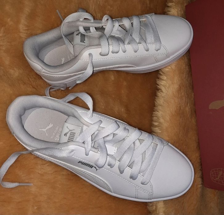 Puma- Adidași albi, damă, nou, 38