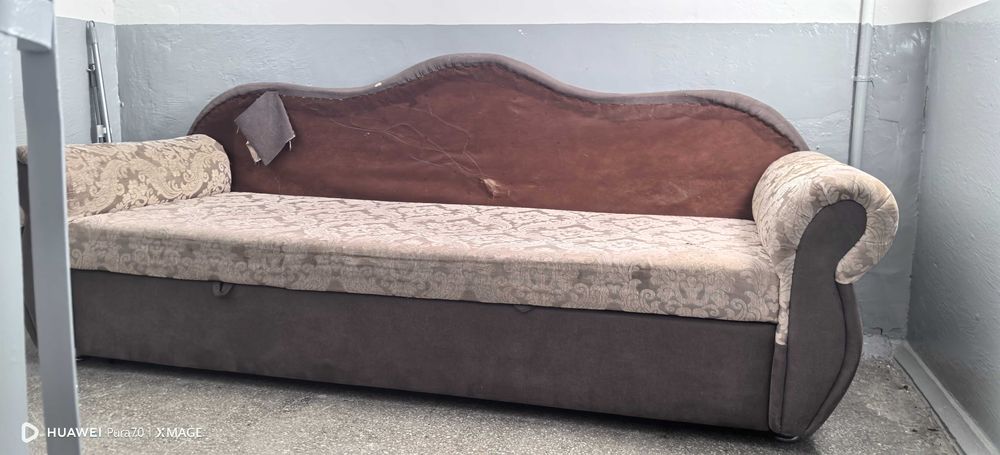 Диван темно серый  выдвижной