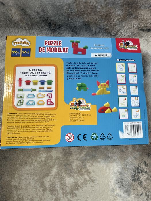 Puzzle cu plastelina, set creativ